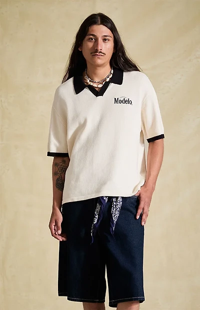 Modelo Relaxed Knit Logo Polo Shirt