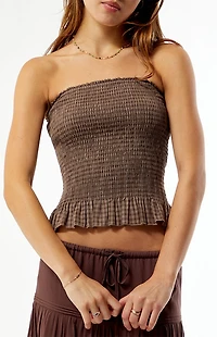 Your Favorite Plaid Smocked Tube Top
