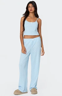 Edikted Petal Printed Waffle Pants