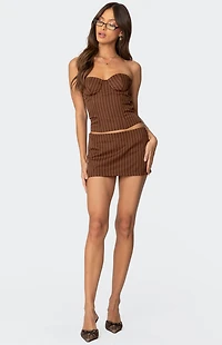 Edikted Jennifer Pinstripe Mini Skort