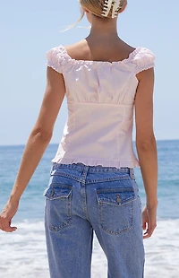 John Galt Pink Elena Top