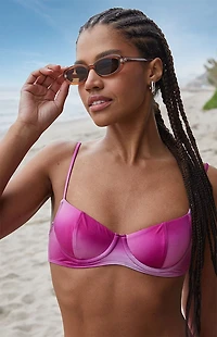 Pacsun Plum Madison Shine Balconette Underwire Bralette Bikini Top