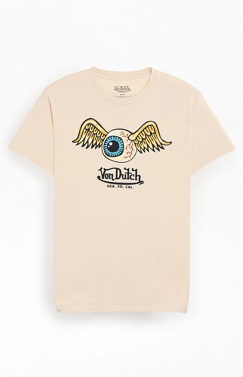 Von Dutch Off White Eyeball Classic T-Shirt