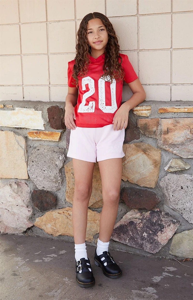 Pacsun Kids Rose Embroidered Sweat Shorts