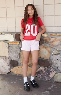 Pacsun Kids Rose Embroidered Sweat Shorts