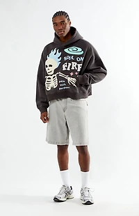 Pacsun Soul On Fire Cropped Hoodie