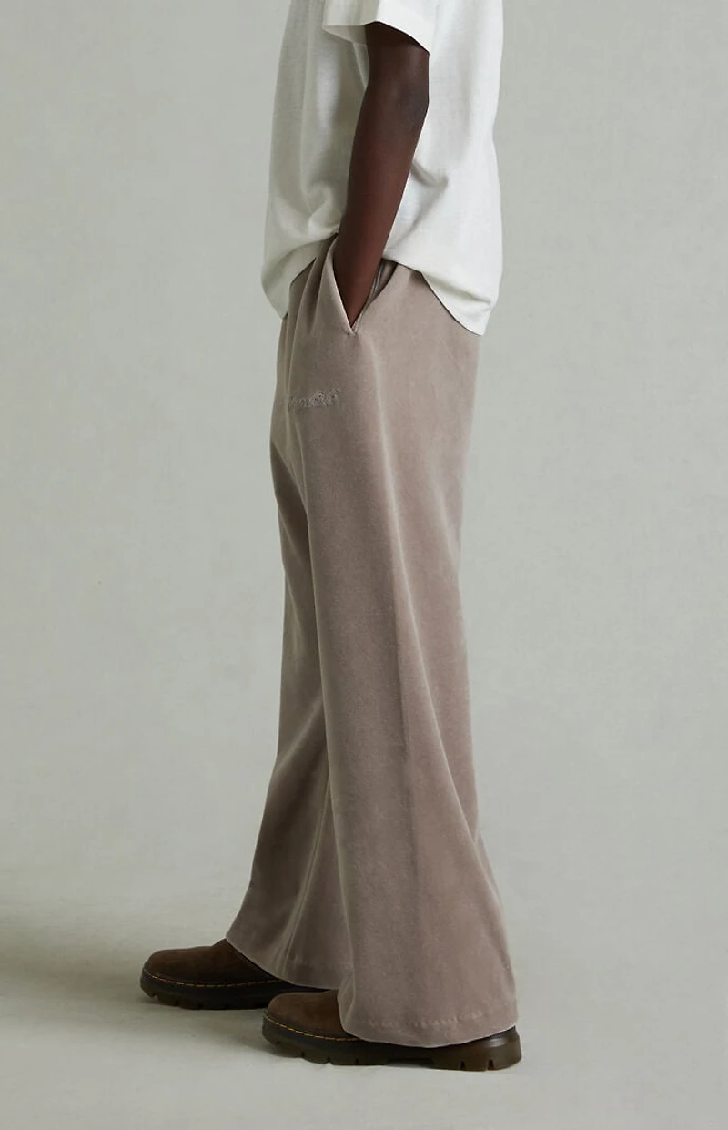 Fear of God ESSENTIALS Kids Smoke Grey Velour Flare Sweatpants