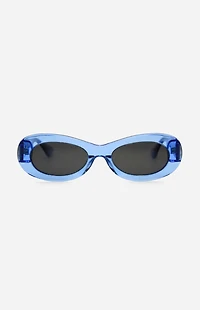 INDY Sunglasses SoHo Powder Blue Oval Sunglasses