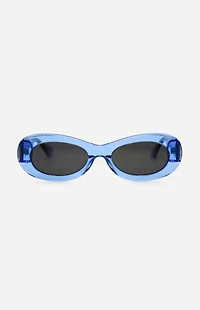 INDY Sunglasses SoHo Powder Blue Oval Sunglasses