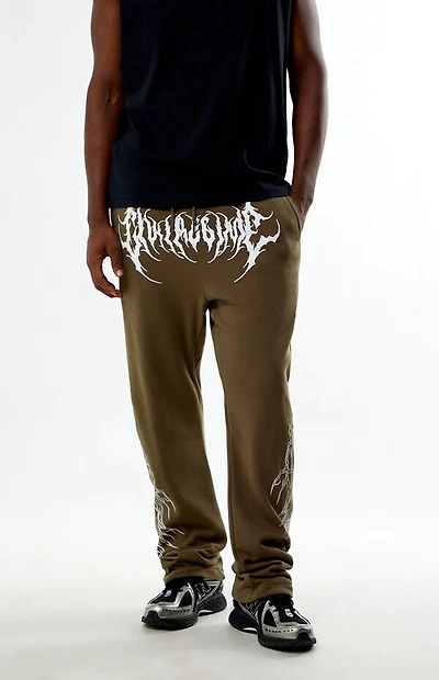 Civil Olive Chaos Thorns Straight Leg Sweatpants