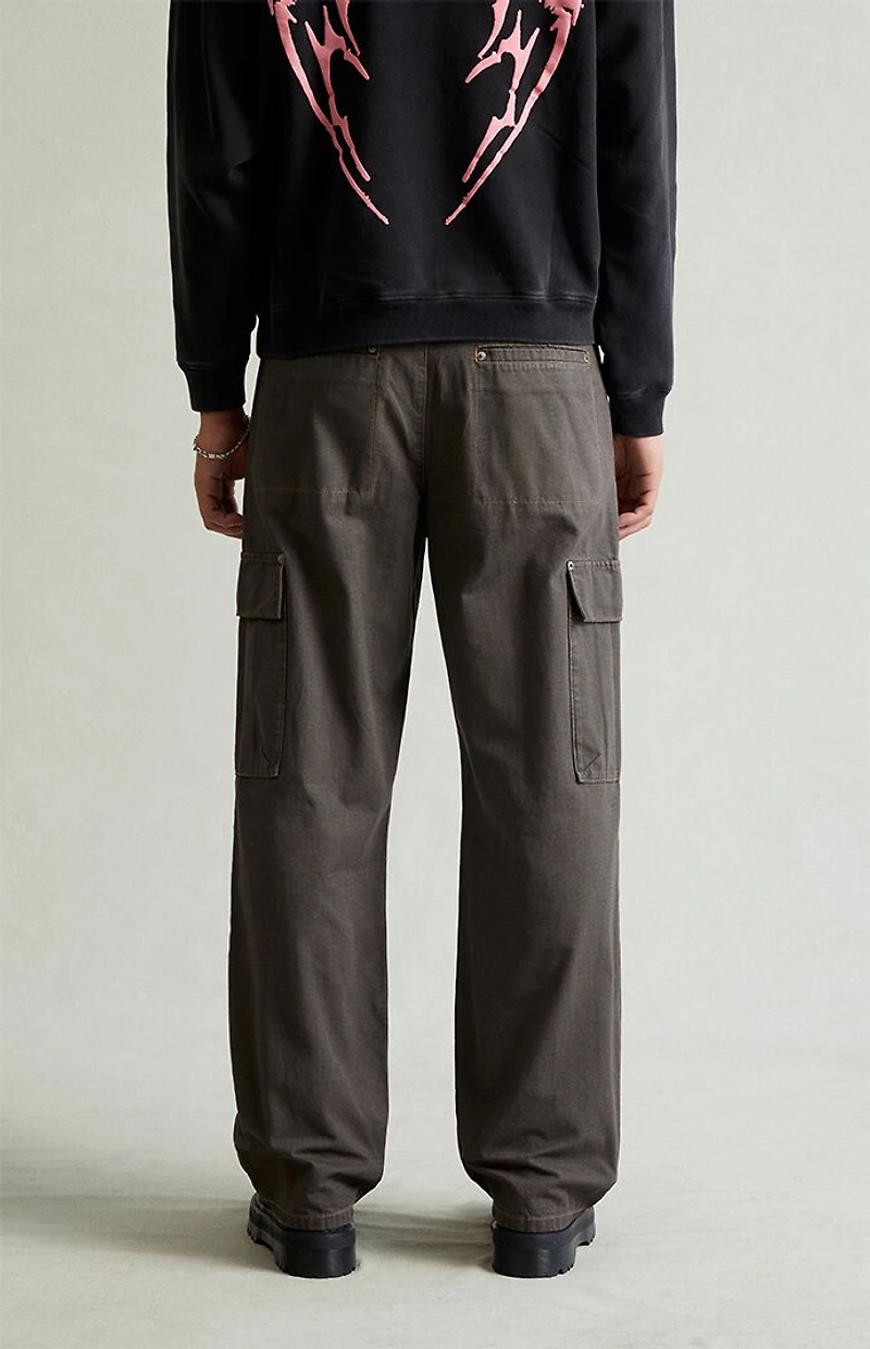 Pacsun Dylan Baggy Cargo Pants Ripstop Faded Black