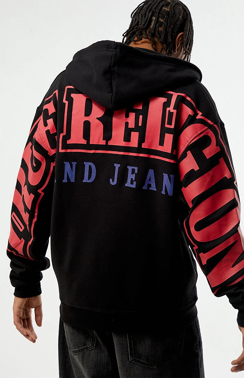 True Religion Overt Arch Logo Full Zip Hoodie