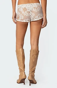 Edikted Peyson Sheer Lace Shorts