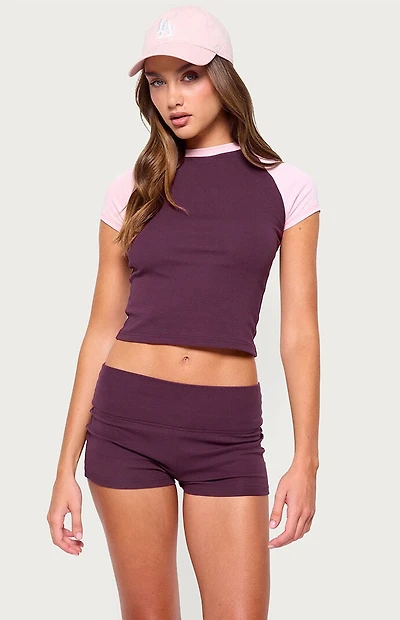 Edikted Anlie Contrast Raglan T-Shirt