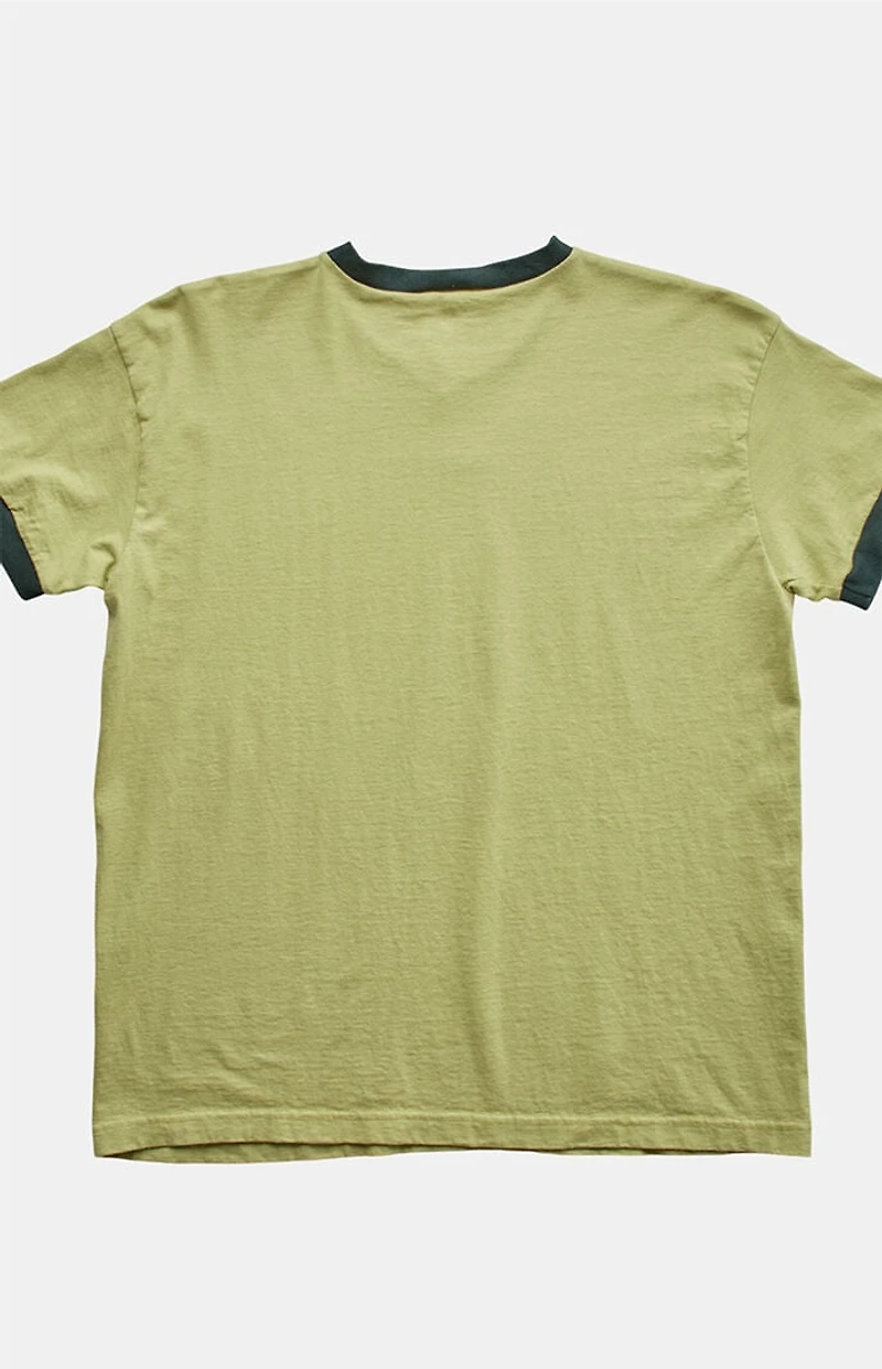 PS VINTAGE Green 2000s Nike V-Neck Graphic T-Shirt