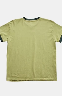 PS VINTAGE Green 2000s Nike V-Neck Graphic T-Shirt