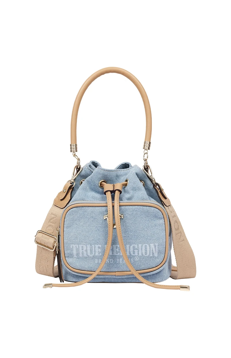 True Religion Bryce Jean & PU Bucket Bag