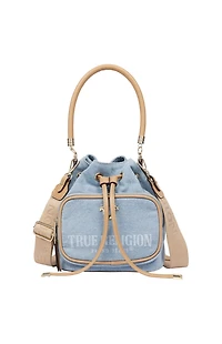True Religion Bryce Jean & PU Bucket Bag