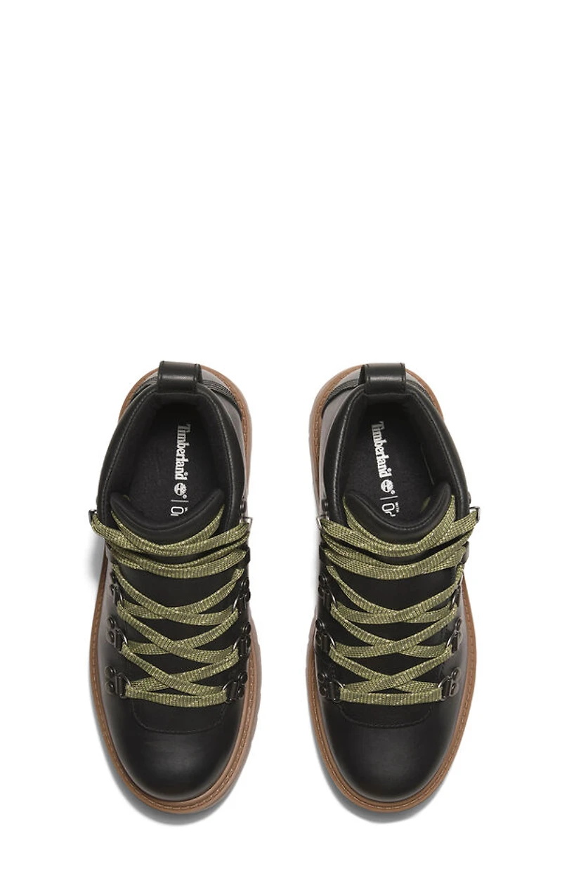 Timberland Women's Black Nubuck Stone Street Mid Lace-Up Boots