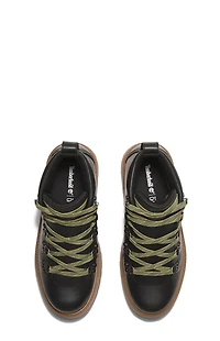 Timberland Women's Black Nubuck Stone Street Mid Lace-Up Boots