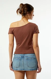 Pacsun Norcal Print Off-The-Shoulder Top