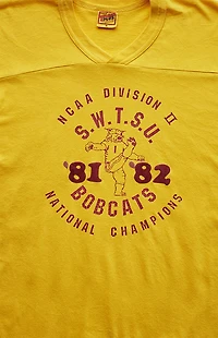 PS VINTAGE 80s SWTSU Bobcats V-neck Graphic T-Shirt