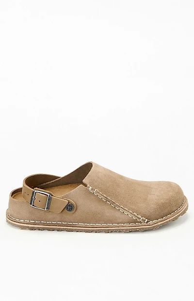 Birkenstock Women's Lutry Premium Suede Clog Gray Taupe