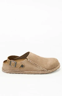 Birkenstock Women's Lutry Premium Suede Clog Gray Taupe