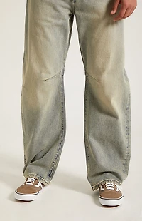 Pacsun Mason Baggy Barrel Jeans Medium Blue Tinted