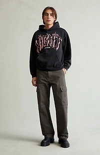 Pacsun Dylan Baggy Cargo Pants Ripstop Faded Black