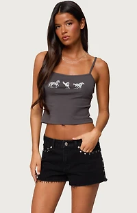 Edikted Wild Horses Graphic Tank Top