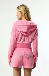 Juicy Couture Pink Velour Sweat Shorts