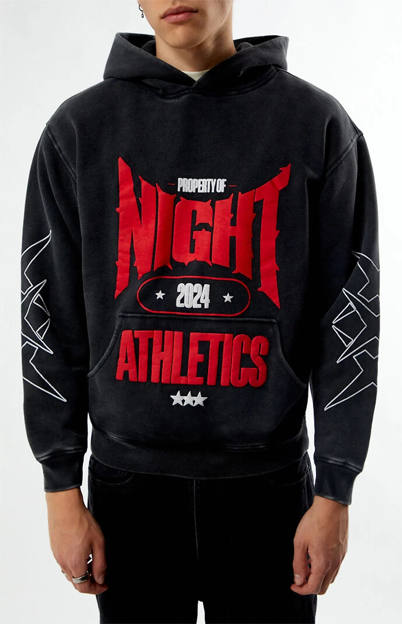 Nightlab Black Washed Gym Hoodie
