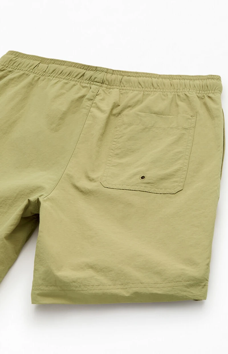Pacsun Green Collegiate 6.5" Swim Trunks