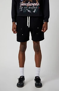Pacsun Black Carpenter Baggy Sweat Shorts