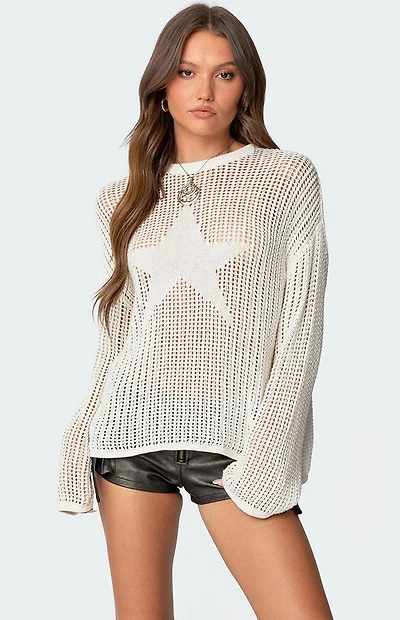 Edikted Seeing Stars Oversized Sweater