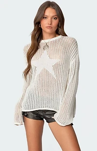 Edikted Seeing Stars Oversized Sweater