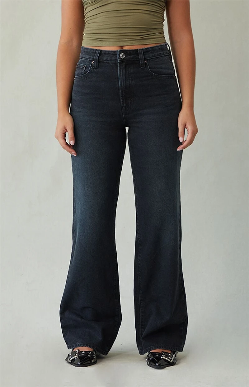 Pacsun Madison High Waisted Girlfriend Jeans Black