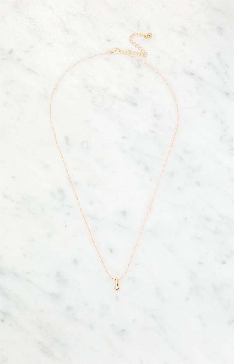 LA Hearts I Initial 14K Gold Plated Necklace