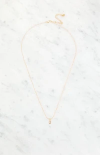 LA Hearts I Initial 14K Gold Plated Necklace