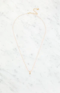 LA Hearts I Initial 14K Gold Plated Necklace