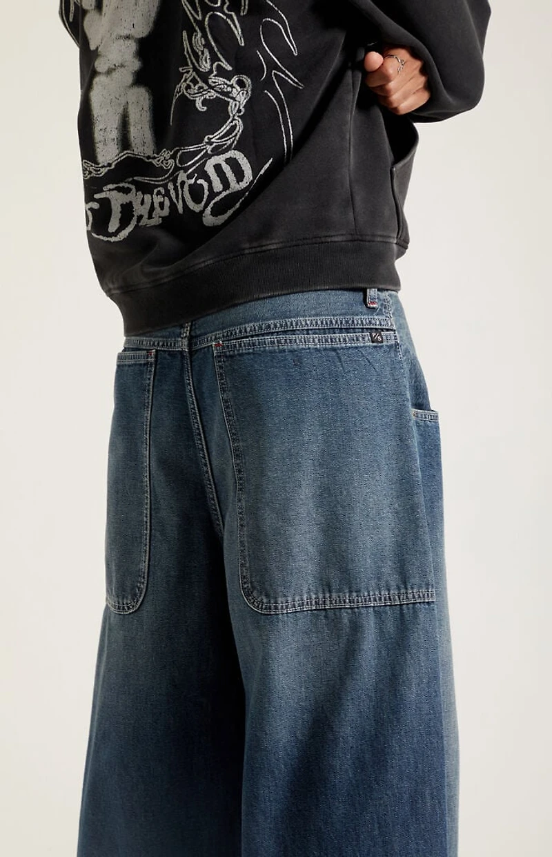 Pacsun Ryder Ultra Baggy Jeans Dark Blue