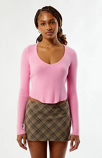 LA Hearts Woodland V-Neck Sweater