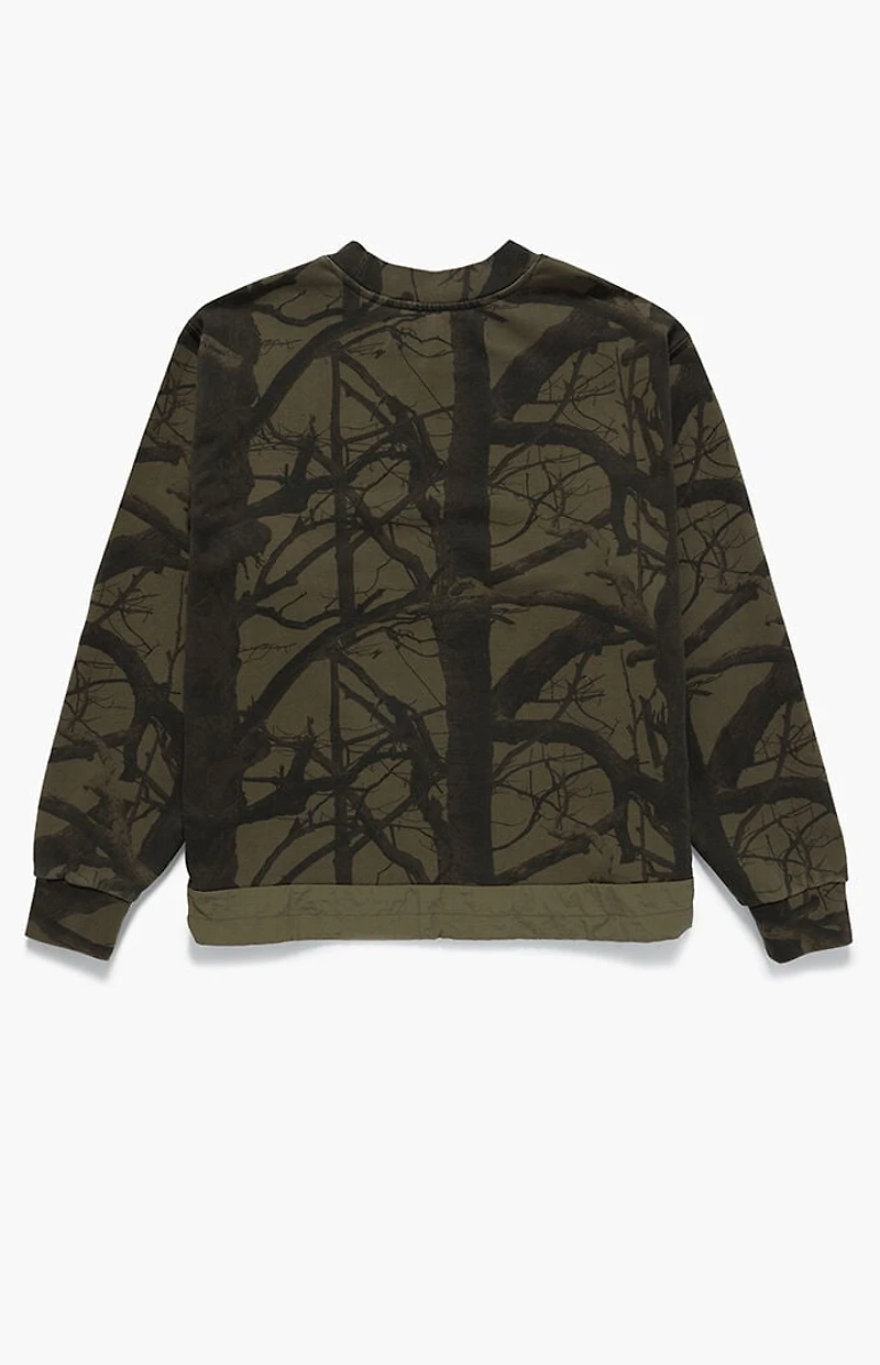 Studio by Supervsn Camo Script Crew Neck Sweatshirt
