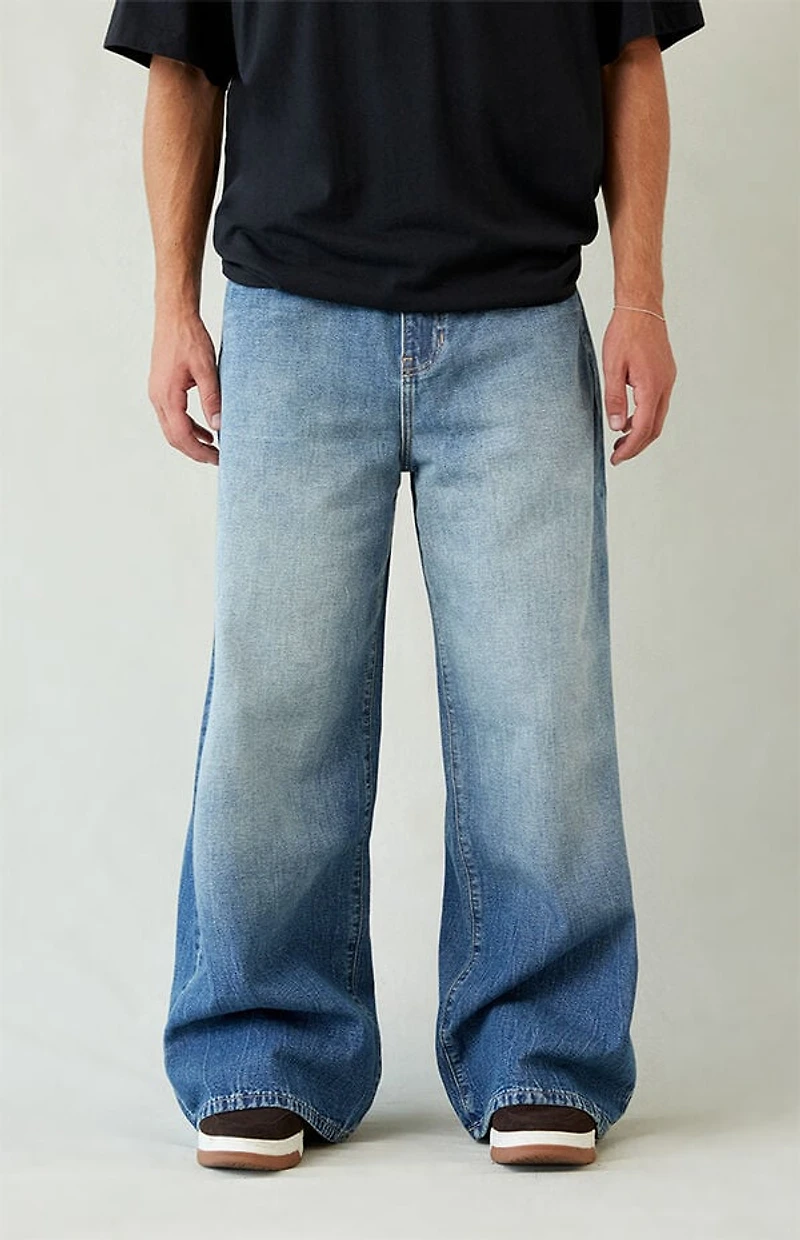 Pacsun Ryder Ultra Baggy Jeans Medium Blue