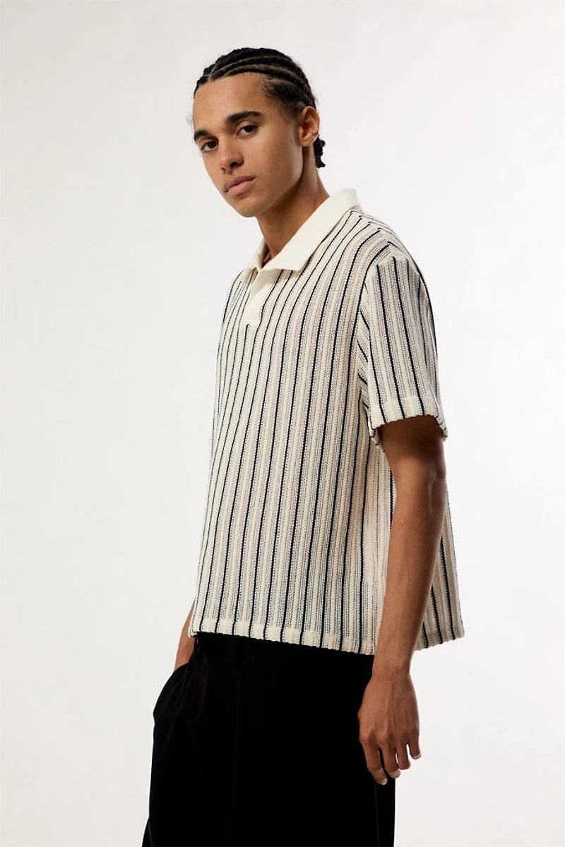 Pacsun Striped Knit Polo Shirt