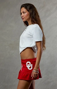 WILD COLLECTIVE Oklahoma Sooners Ruffle Mini Skort