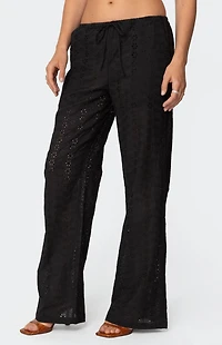 Edikted Lemon Lacey Cotton Pants