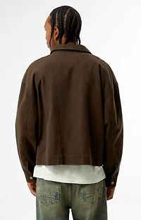 Pacsun Brown Double Seams Gas Jacket