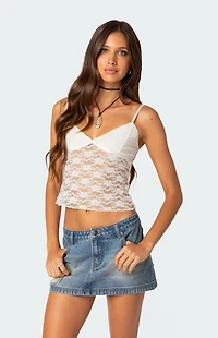 Edikted Eira Sheer Lace Tank Top